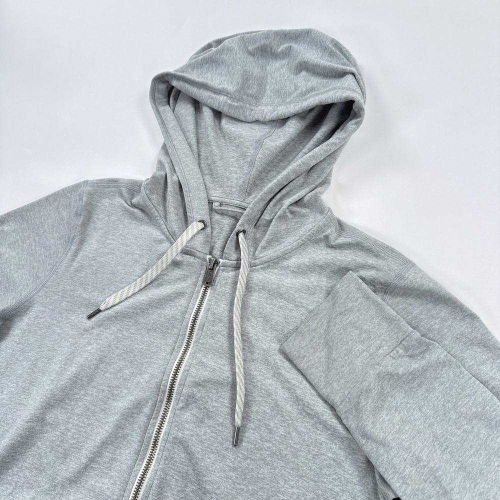 Vuori Womens Hoodie Medium Gray Halo Performance Hoodie 2.0 Zip Up Activewear